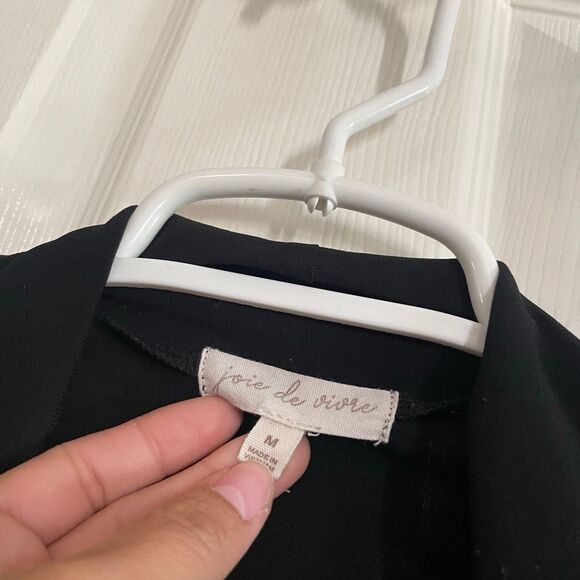 Boutique Medium Black Cardigan Long Sleeve Long Line - Picture 5 of 6